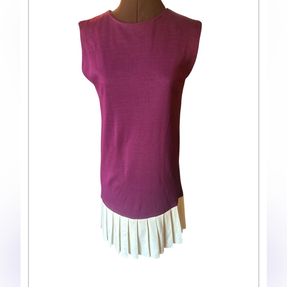 Vintage burgundy and cream 20s style dress